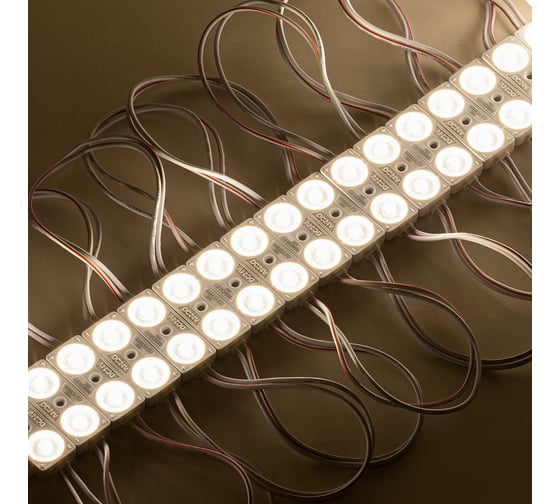 Светодиодный модуль MAKSILED 0.96вт, 24в, ip67, smd2835 2led, 160лм, теплый белый, 40 шт./упаковка ML-M2SM-L-2835-WW-24V