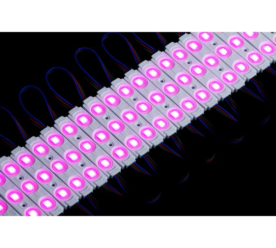 Светодиодный модуль MAKSILED 0.72вт, 12в, ip65, 3 диода 5050, rgb, 20 шт./упаковка ML-M3RGB-5050-L