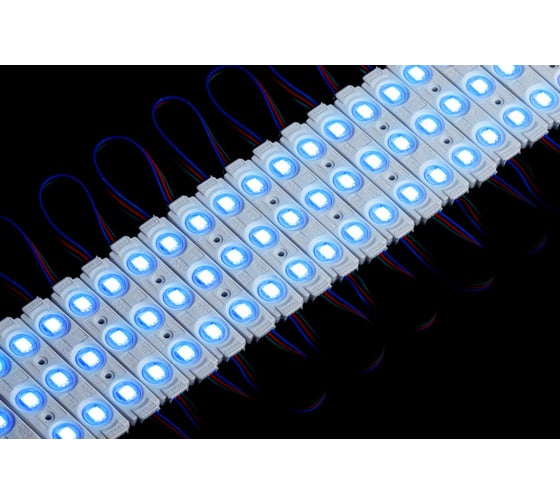 Светодиодный модуль MAKSILED 0.72вт, 12в, ip65, 3 диода 5050, rgb, 20 шт./упаковка ML-M3RGB-5050-L
