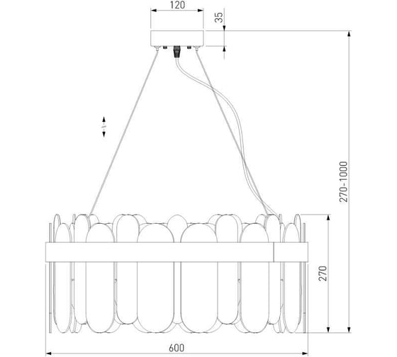 Подвесной светильник Bogate's 333/8 белый a052687