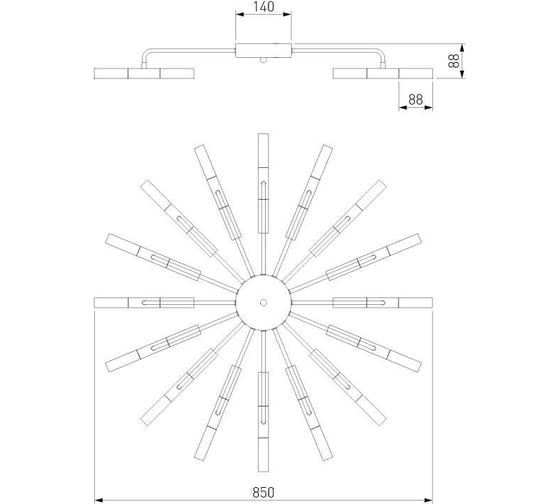 Потолочный светильник Bogate's 348 белый a054002