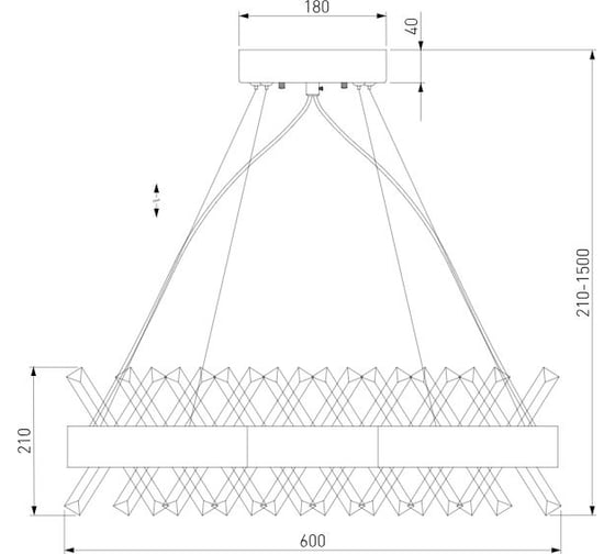 Подвесной светильник Bogate's 432/1 strotskis серебряный a047671
