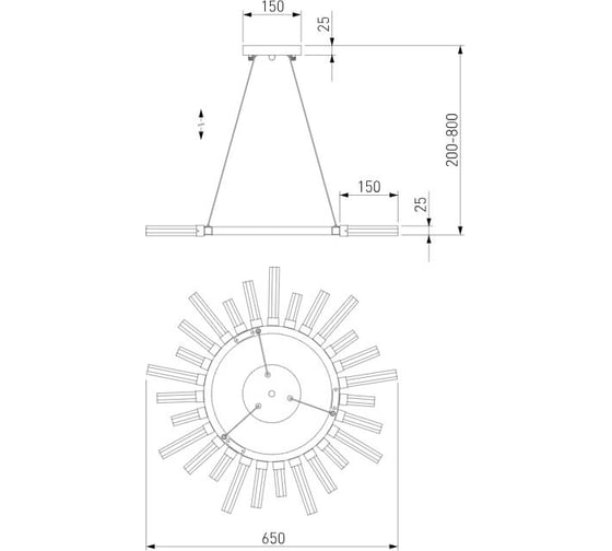 Подвесной светильник Bogate's 558 прозрачный a047293