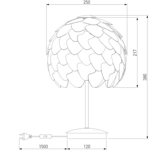 Настольный светильник Bogate's 01099/1 серебряный 00000084395