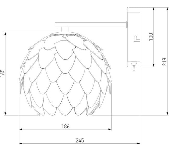 Настенный светильник Bogate's 304 серебряный 00000084405