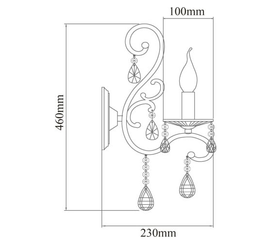 Бра Chiaro Сюзанна 1*40W E14 220V 458020801