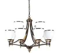 Подвесная люстра Мелодия Света J6042-A-8+4 BK+GD 000023685