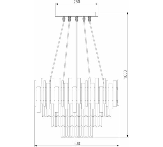 Подвесной светильник Bogate's 340/6 strotskis серебряный a054140