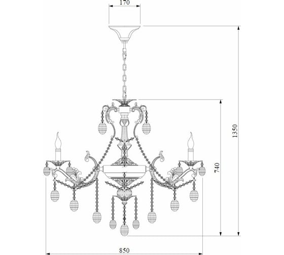 Подвесной светильник Bogate's 406/10 strotskis античная бронза 00000066122