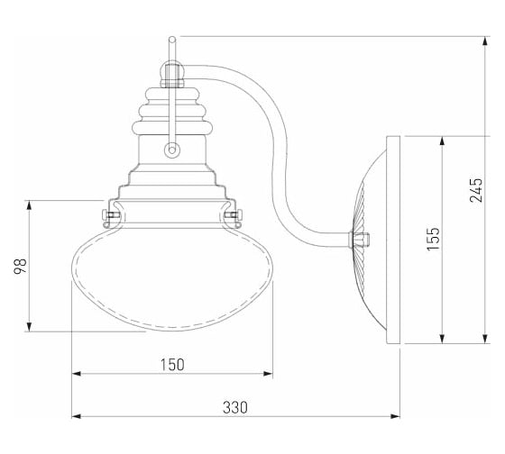 Настенный светильник Bogate's 366/1 античная бронза a055296