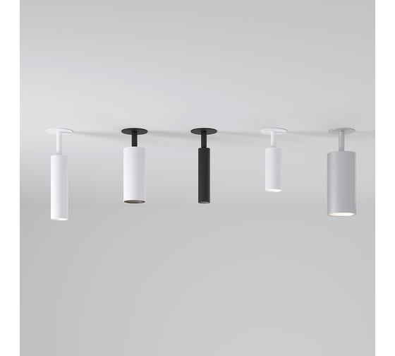 Встраиваемый светодиодный светильник Elektrostandard - diffe / белый/черный 5w 4200k (25027/led) a058216