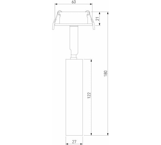 Встраиваемый светодиодный светильник Elektrostandard - diffe / белый/черный 5w 4200k (25027/led) a058216