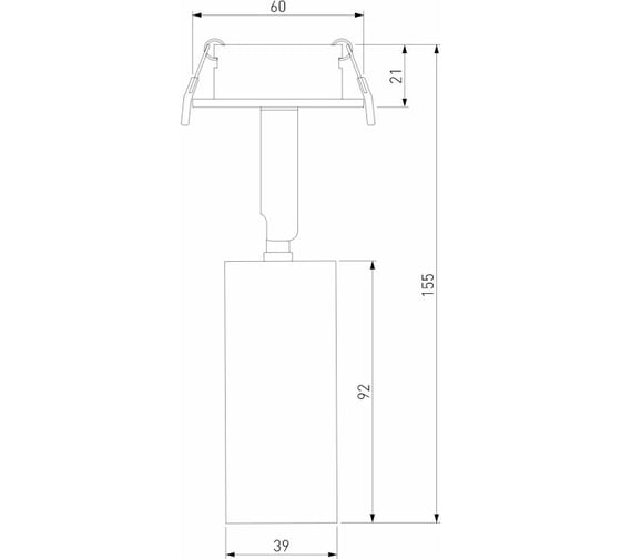 Встраиваемый светодиодный светильник Elektrostandard - diffe / белый/черный 8w 4200k (25039/led) a058220