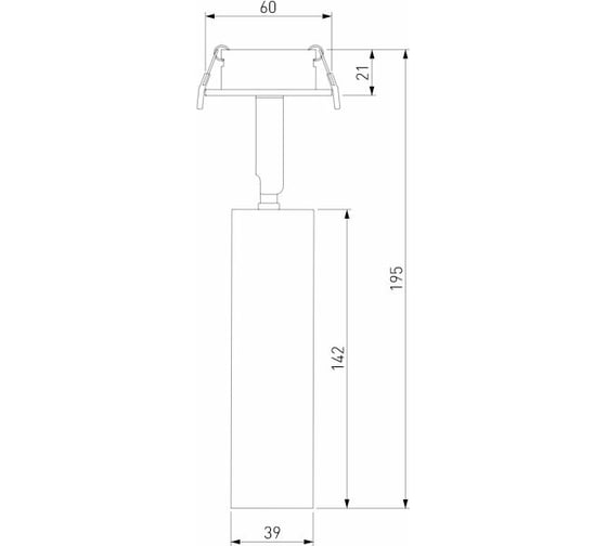 Встраиваемый светодиодный светильник Elektrostandard - diffe / белый/черный 8w 4200k (25040/led) a058228