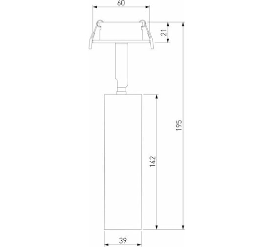 Встраиваемый светодиодный светильник Elektrostandard - diffe / черный 8w 4200k (25040/led) a058226