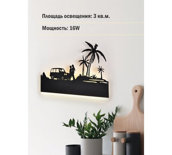 Настенный светильник Мелодия Света 6015W 16W BK 000022090