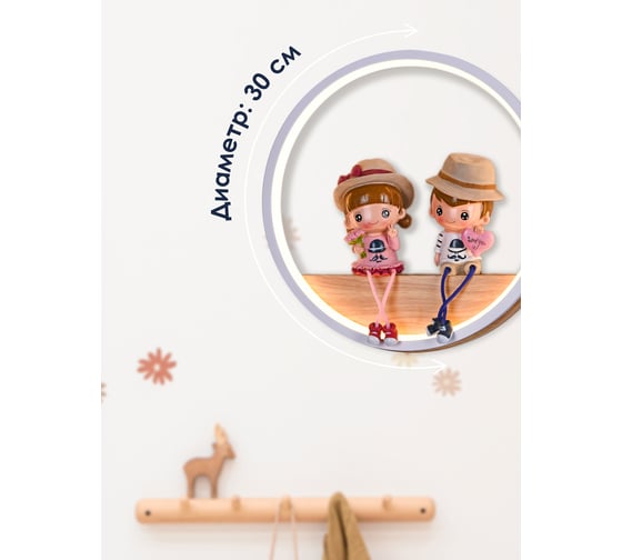 Настенный светильник Мелодия Света 6462W 19W WT+Wood 000028233