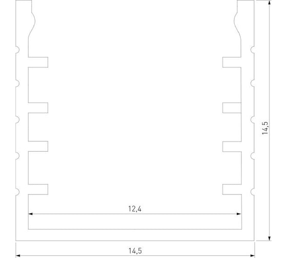 Накладной алюминиевый профиль для led ленты Elektrostandard - ll-2-alp016 (под ленту до 12,4mm) a061361