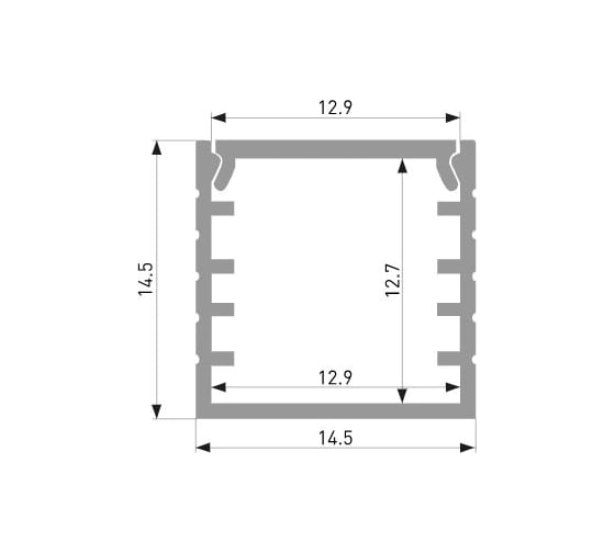 Накладной алюминиевый профиль для led ленты Elektrostandard - ll-2-alp016 (под ленту до 12,4mm) a061361