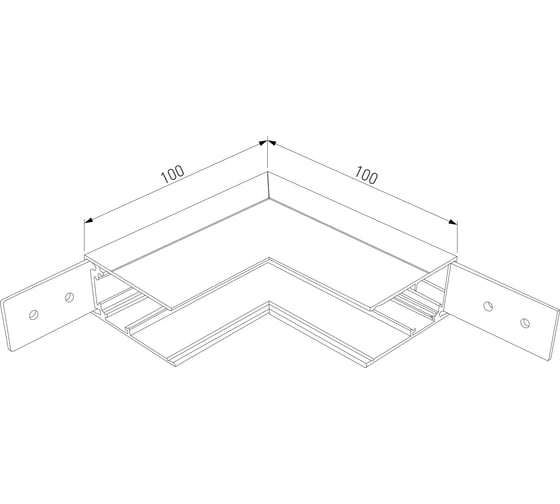 Угловой внутренний коннектор для накладного шинопровода Elektrostandard - slim magnetic белый 85091/00 a061238
