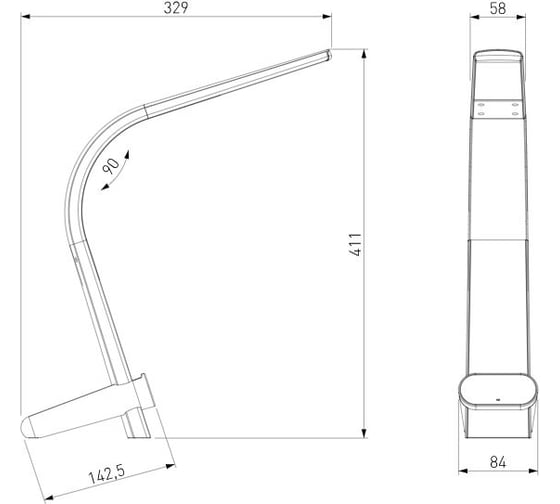 Настольный светильник Eurosvet - 80427/1 / белый a053231