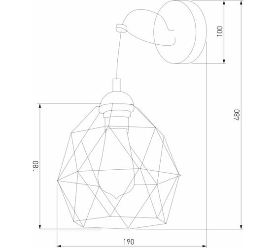 Настенный светильник TK Lighting - 1735 / galaxy черный 00000084966