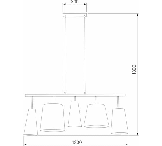 Подвесной светильник TK Lighting - 1908 / pedro 5 коричневый 00000077604
