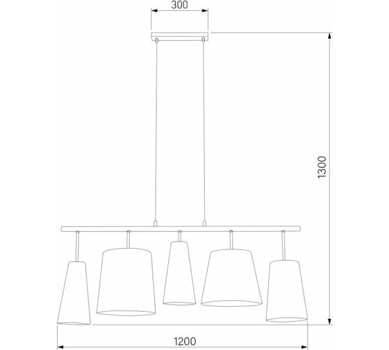 Подвесной светильник TK Lighting - 1909 / белый pedro черный 00000081129