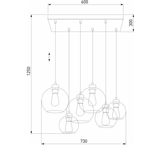 Подвесной светильник TK Lighting - 2164 / cubus янтарный a043122