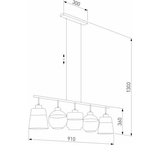 Подвесной светильник TK Lighting - 2382 / amber черный 00000082814