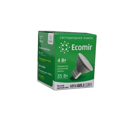 Лампа светодиодная Ecomir 4W MR16 GU5.3 220V 43354