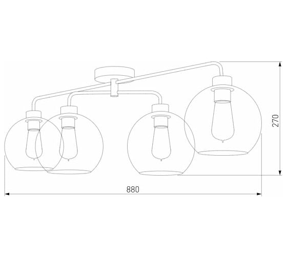 Потолочный светильник TK Lighting - 4460 / grant янтарный a043110