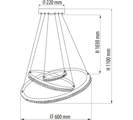 Люстра De Markt Аурих 60W LED 220V 496019103