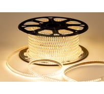 Светодиодная лента OGM 220В, 7Вт/м, smd2835, 120д/м, ip65, 600Лм/м, 13x7мм, 50м, 3000к / O17-07