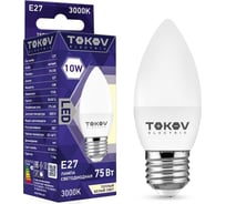 Светодиодная лампа TOKOV ELECTRIC 10Вт С37 3000К Е27 176-264В TKE-C37-E27-10-3K