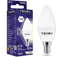 Светодиодная лампа TOKOV ELECTRIC 7Вт С37 3000К Е14 176-264В TKE-C37-E14-7-3K