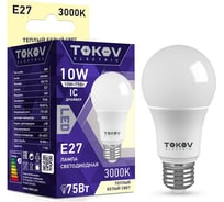 Светодиодная лампа TOKOV ELECTRIC 10Вт А60 3000К Е27 176-264В TKE-A60-E27-10-3K