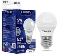 Светодиодная лампа TOKOV ELECTRIC 5Вт G45 4000К Е27 176-264В TKE-G45-E27-5-4K