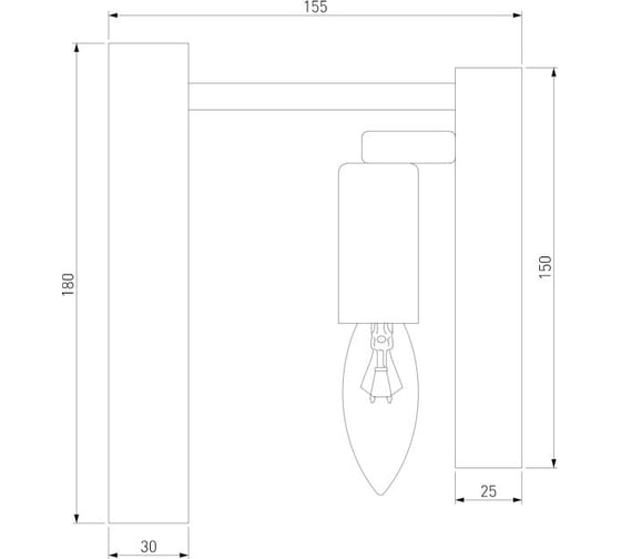 Настенный светильник Bogate's 374/1 хром a060892