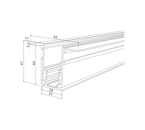 Встраиваемый шинопровод Elektrostandard Slim Magnetic (3м) 85128/00 черный a062326