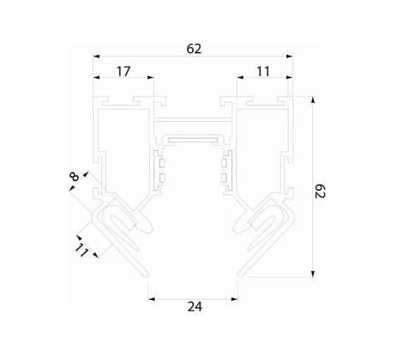 Шинопровод в натяжной потолок Elektrostandard Slim Magnetic (2м) 85123/00 черный a062150