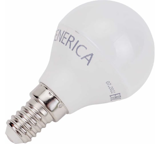 Светодиодная лампа GENERICA G45 шар 10Вт 230В 3000К E14 LL-G45-10-230-30-E14-G