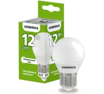 Светодиодная лампа GENERICA G45 шар 12Вт 230В 4000К E27 LL-G45-12-230-40-E27-G
