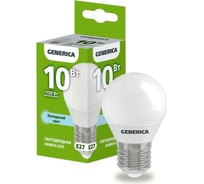 Светодиодная лампа GENERICA G45 шар 10Вт 230В 6500К E27 LL-G45-10-230-65-E27-G
