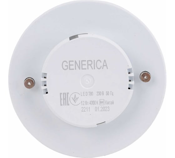 Светодиодная лампа GENERICA T80 таблетка 12Вт 230В 4000К GX53 LL-T80-12-230-40-GX53-G