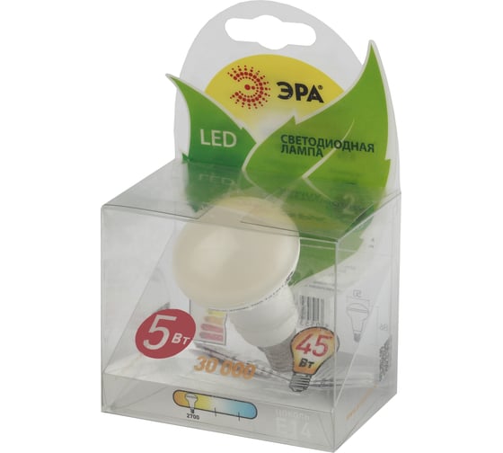 Светодиодная лампа LED smd R50-5w-827-E14 ЭРА C0043882
