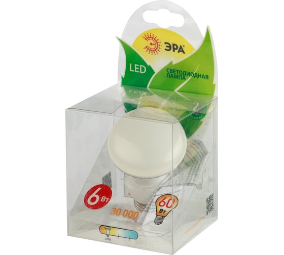 Светодиодная лампа ЭРА LED smd R63-6w-827-E27 C0043884