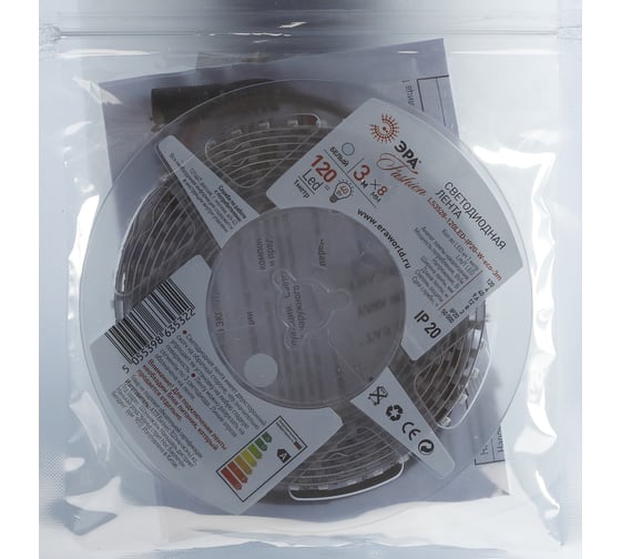 Светодиодная лента ЭРА LS3528-120LED-IP20-W-eco-3m 635322 Б0002327