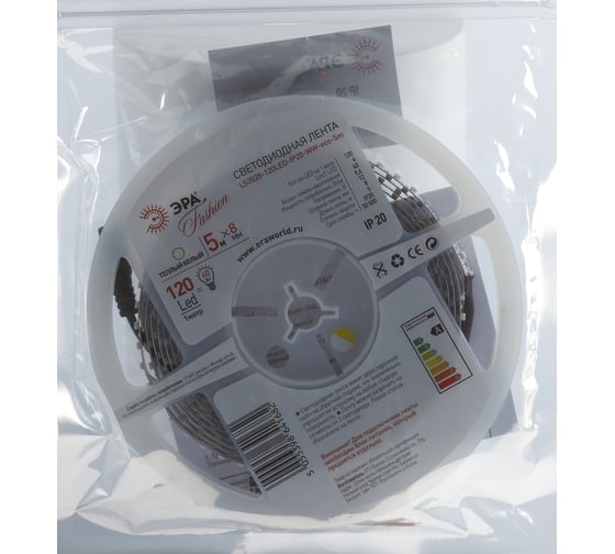 Светодиодная лента LS3528-120LED-IP20-WW-eco-5m ЭРА 641682 Б0002338