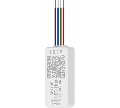 Контроллер MAKSILED 5-24В, 1024pix, SPI, управление по Bluetooth, без пульта, IP40, 56x25x14мм, SP110E